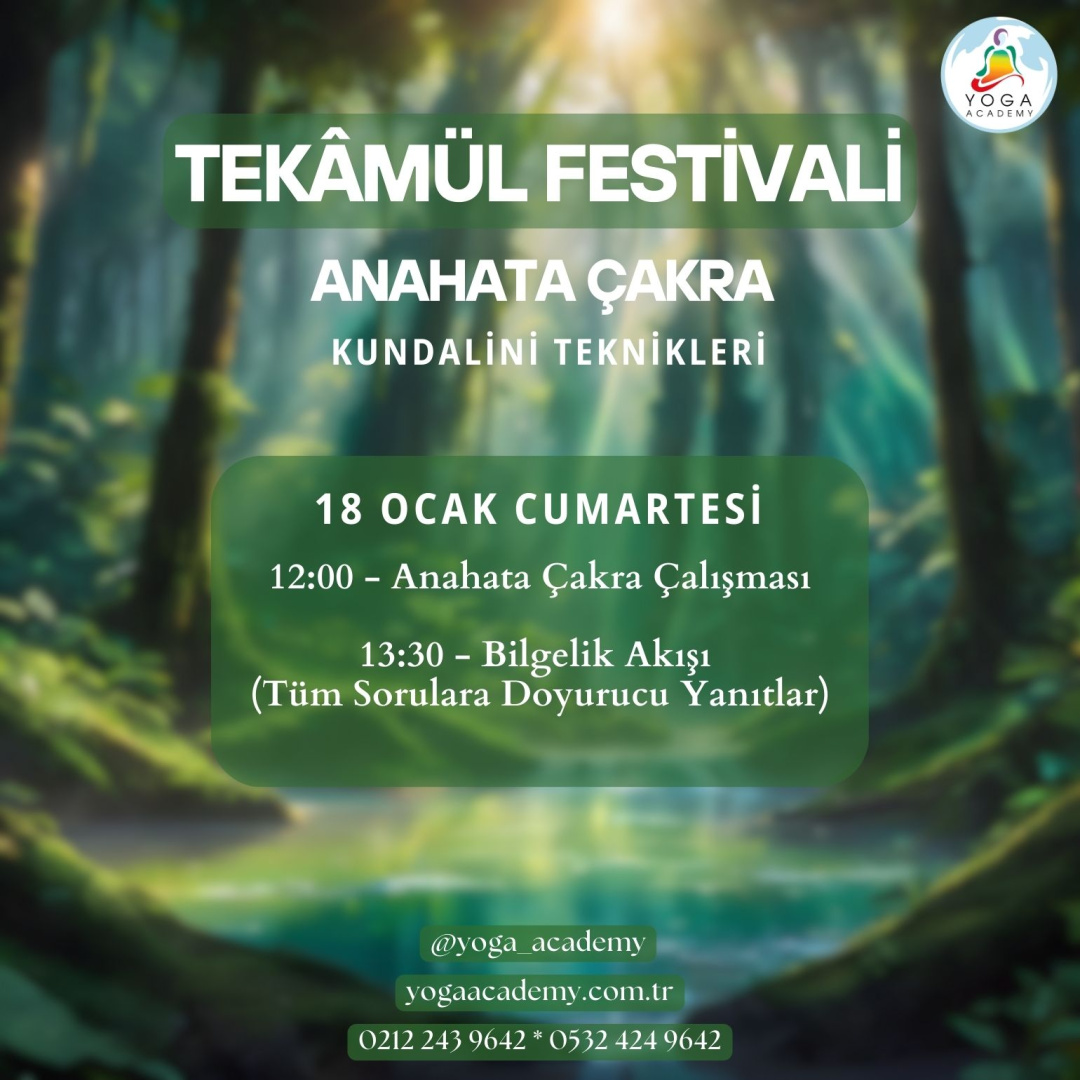 18 Ocak Tekâmül Festivali - Anahata Çakra Çalışması